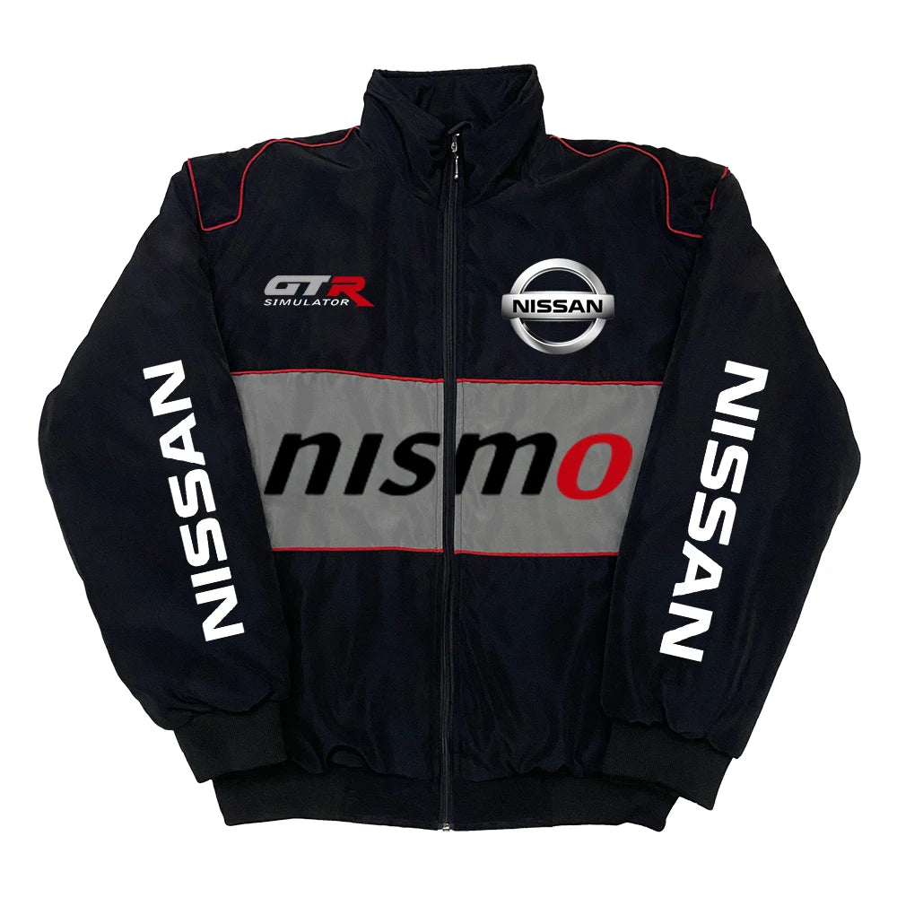 Hot Selling Nissan Racing Thick Jacket, 2025 New 3D Nissan Printed Jacket, Autumn and Winter New Windproof Jacket
