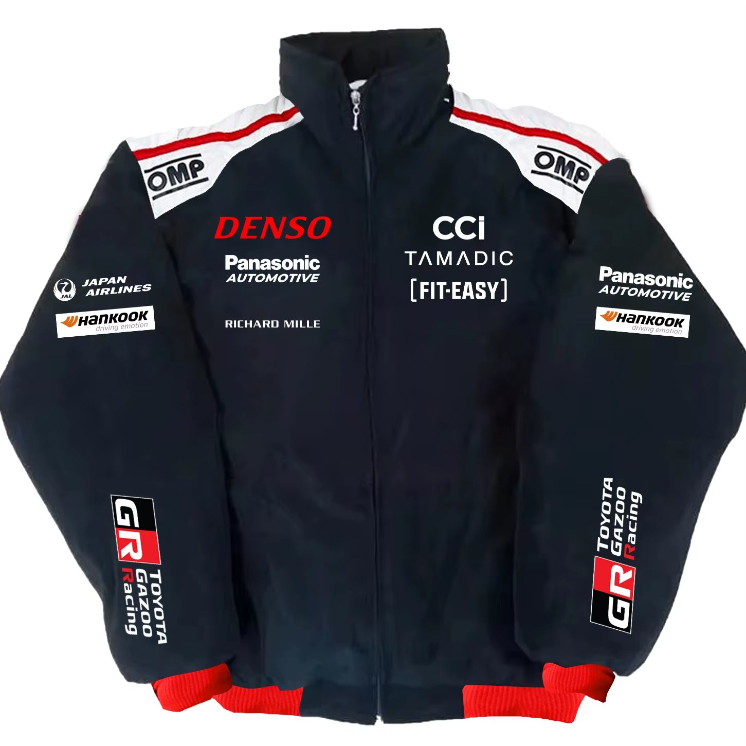 2025 Autumn/Winter Custom Stand Collar Sports Jacket for Auto Rally  Team Suit for GR Racing Enthusiasts Cotton Jacket