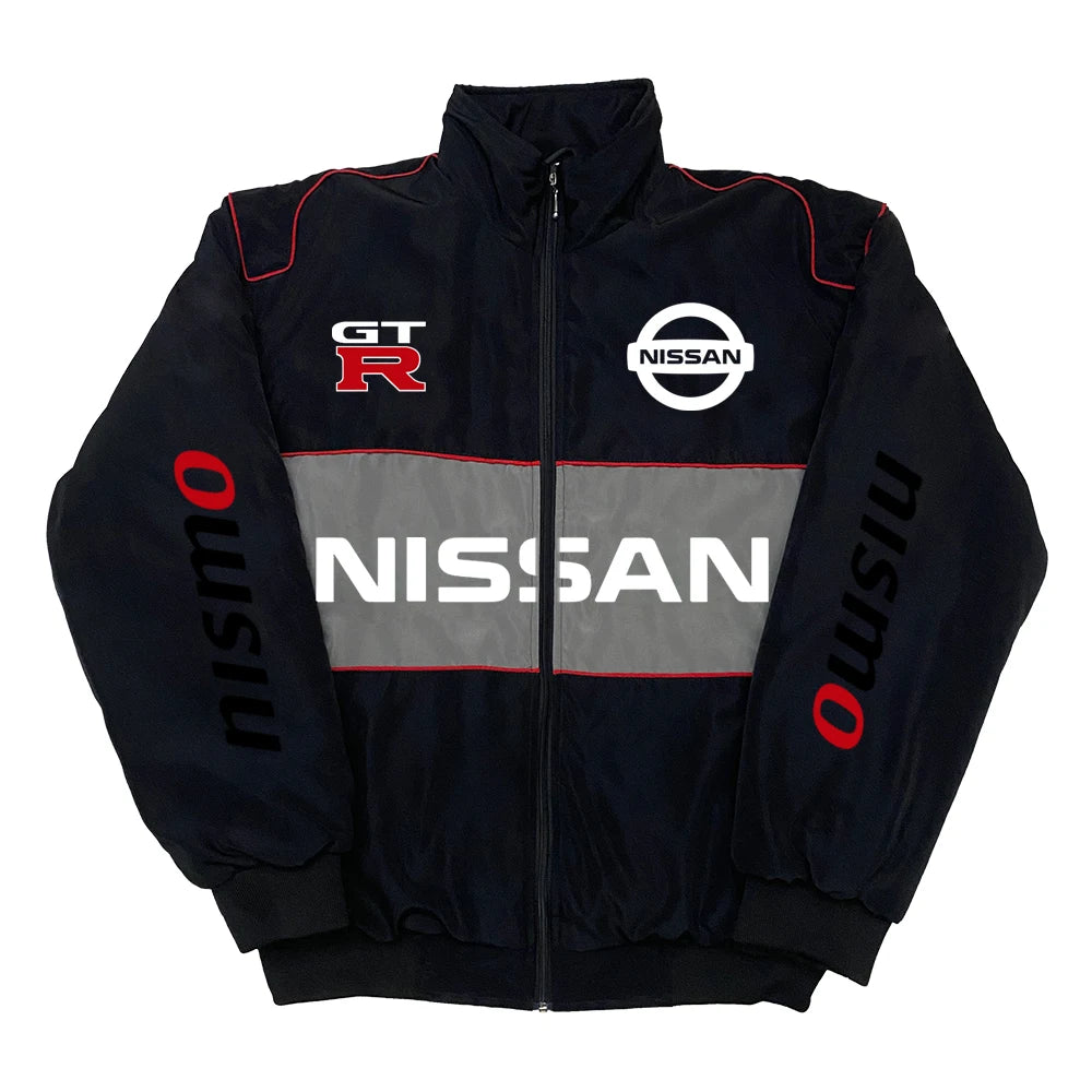 Hot Selling Nissan Racing Thick Jacket, 2025 New 3D Nissan Printed Jacket, Autumn and Winter New Windproof Jacket