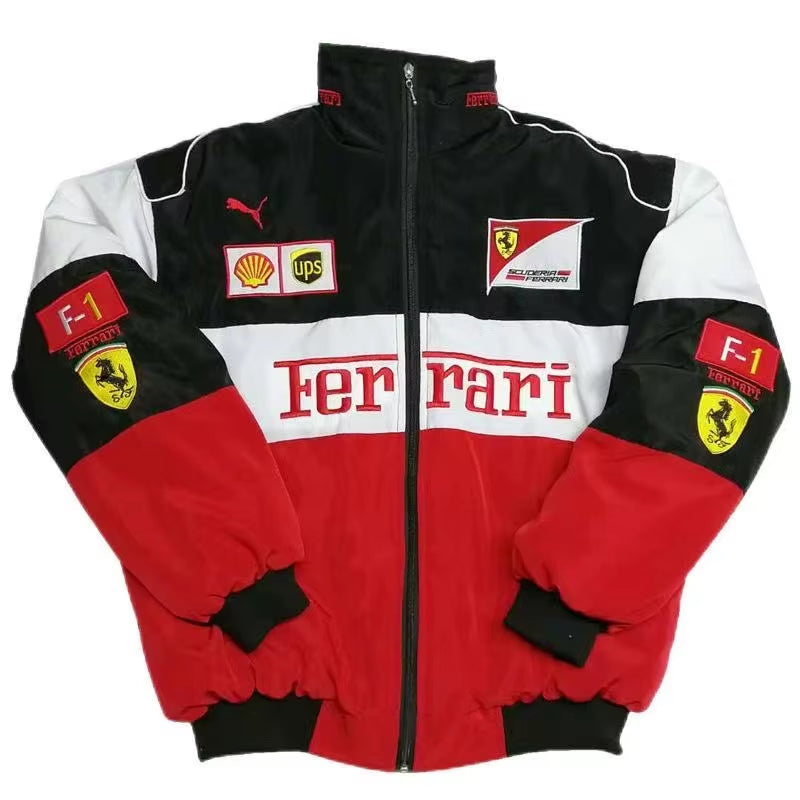 Embroidered Racing Jacket  F1  Racing Jacket Motorcycle Jacket for Men and Women Universal for  488 GTE EVO